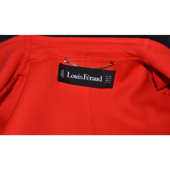 Louis Feraud Designer Red Wool Cropped Matador Style Bolero Jacket Size 14 - Picture 6 of 6